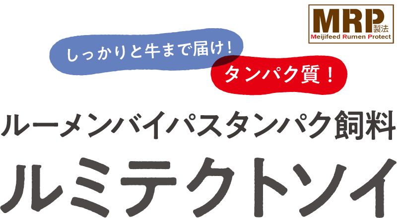 MRP製法 しっかりと牛まで届け!タンパク質！ルーメンバイパスタンパク飼料ルミテクトソイ